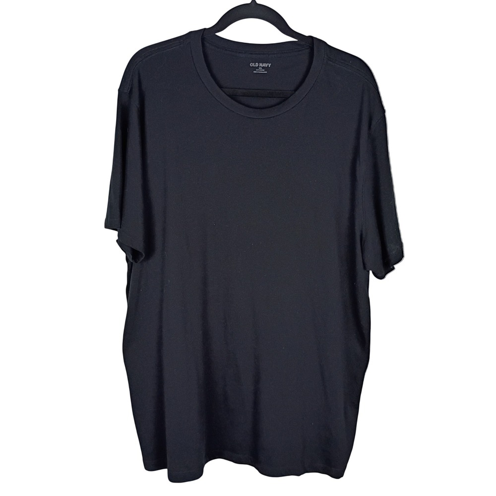 Old Navy Soft Washed Black Crewneck T-Shirt XXL Short Sleeve Cotton Blend